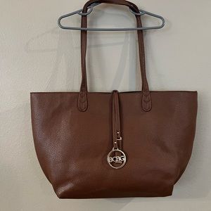 NWOT BCBG faux leather tote bag in brown